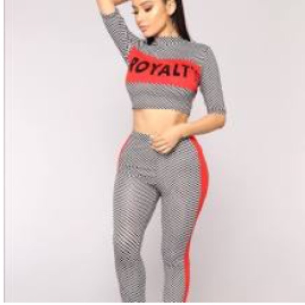 Fashion Nova checkered matching set